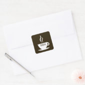 Mod koffie: Regelmatig Vierkante Sticker (Envelop)
