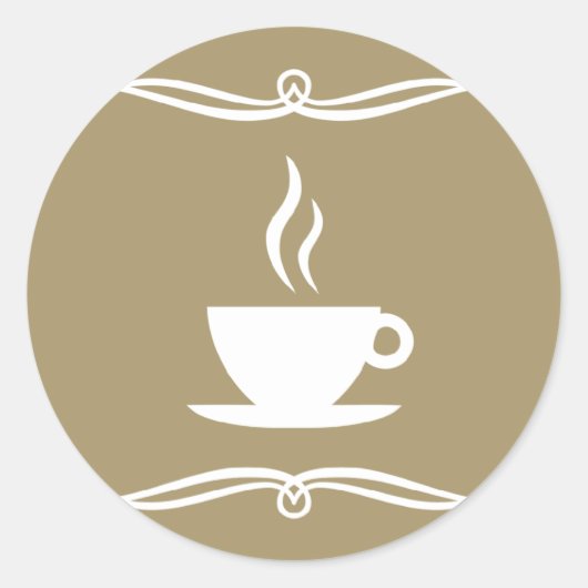 mod koffie ronde sticker (Voorkant)
