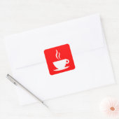 mod koffie vierkante sticker (Envelop)