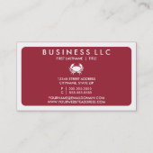 Mod krab (kleur aanpasbaar) visitekaartje (Achterkant)