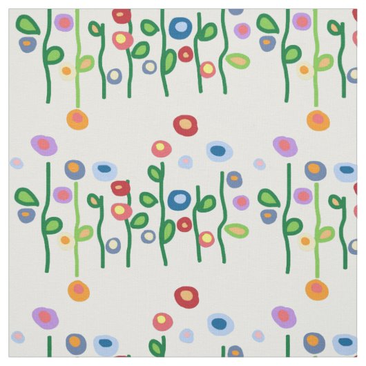 Mod kunst bloemen stof (Swatch)