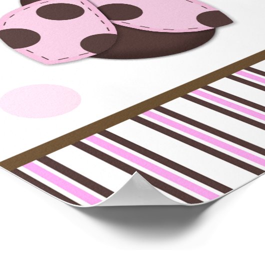 Mod Ladybug Baby shower Banner Poster (Hoek)