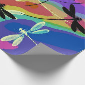 Mod libellen cadeaupapier (Hoek)
