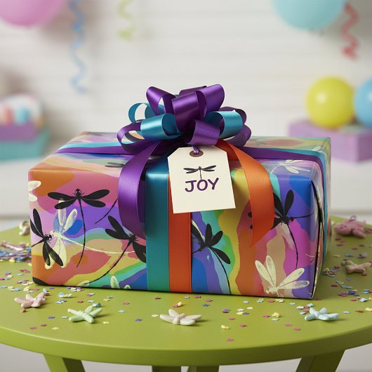 Mod libellen cadeaupapier