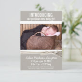 Mod Linen Baby Girl - Aankondiging geboorte (Staand voorkant)