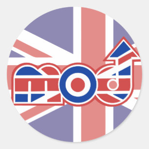 Mod Logo 2 Grondrechte hengelstickers Ronde Sticker