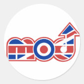Mod Logo 2 Ronde Sticker (Voorkant)