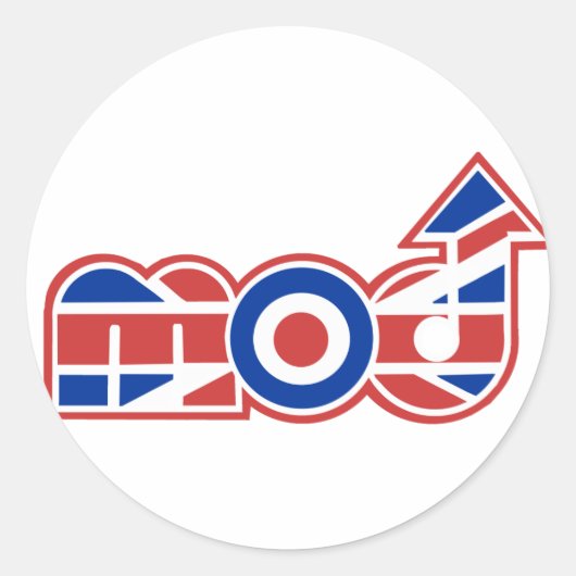 Mod Logo 2 Ronde Sticker (Voorkant)