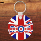 Mod-Logo met verbindingsachtergrond Sleutelhanger (Voorkant)