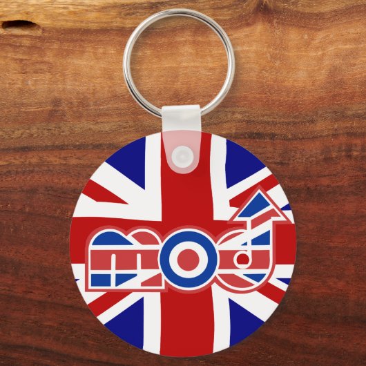 Mod-Logo met verbindingsachtergrond Sleutelhanger (Voorkant)