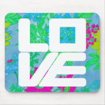 Mod LOVE Mousepad over Floral