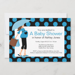Mod Ma Baby Blue Baby shower Kaart