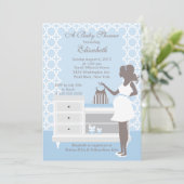 Mod Ma Baby Boy Baby shower Uitnodiging (Staand voorkant)