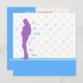 Mod Ma Baby shower Uitnodiging Sjabloon (Voorkant / Achterkant)