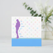 Mod Ma Baby shower Uitnodiging Sjabloon (Staand voorkant)