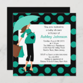 Mod Mam Boy/Girl Baby shower Kaart (Voorkant / Achterkant)