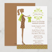 Mod Mam Boy/Girl Baby shower Kaart (Voorkant / Achterkant)