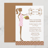 Mod mama Baby Girl Shower Kaart (Voorkant / Achterkant)