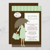 Mod mama Baby Shoppe Baby shower Mint Green Kaart (Voorkant / Achterkant)