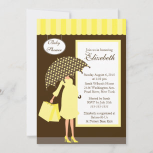 Mod mama Baby Shoppe Baby shower Yellow Kaart