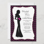 Mod mama Twins Baby shower Girls "hot roze" Kaart (Voorkant)