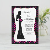 Mod mama Twins Baby shower Girls "hot roze" Kaart (Staand voorkant)