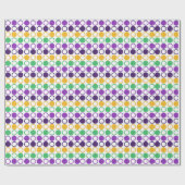 Mod Mardi Gras Stippen Cadeaupapier (Vlak)