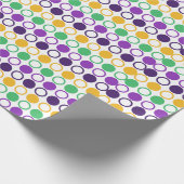Mod Mardi Gras Stippen Cadeaupapier (Hoek)