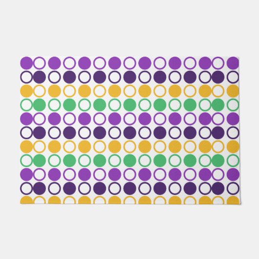 Mod Mardi Gras Stippen Deurmat (Voorkant)