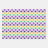 Mod Mardi Gras Stippen Inpakpapier Vel (Voorkant)