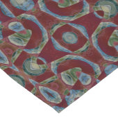 Mod Maroon Brown Abstract Korte Tafelloper (Hoek)