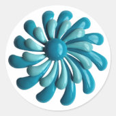 MOD MCM Bloemen Bloemen Lente Zomer Bruiloft Ronde Sticker (Voorkant)