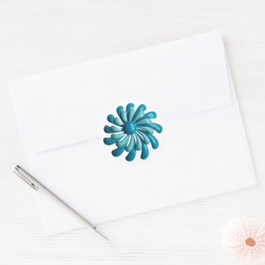 MOD MCM Bloemen Bloemen Lente Zomer Bruiloft Ronde Sticker (Envelop)