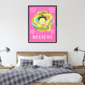 Mod Medusa retro pop kunst Canvas Afdruk (Insitu (Slaapkamer))