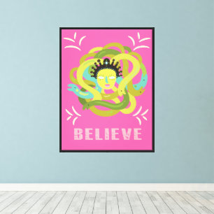 Mod Medusa retro pop kunst Canvas Afdruk