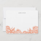 Mod Mehandi - Aangepaste schrijfbenodigdheden Notitiekaartje (Voorkant)