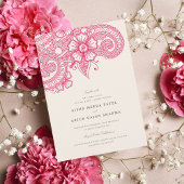 Mod Mehandi Hindoe huwelijksuitnodigingen Kaart