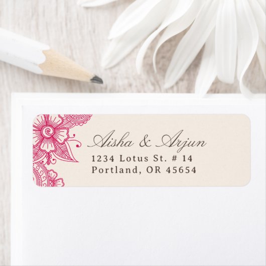 Mod Mehandi retouradreslabels Etiket (Insitu)