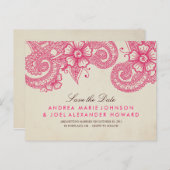 Mod Mehandi sparen het Briefkaart van de Datum (Voorkant / Achterkant)