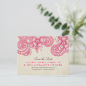 Mod Mehandi sparen het Briefkaart van de Datum (Staand voorkant)