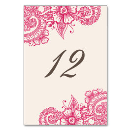 Mod Mehandi-tabelnummer Kaart