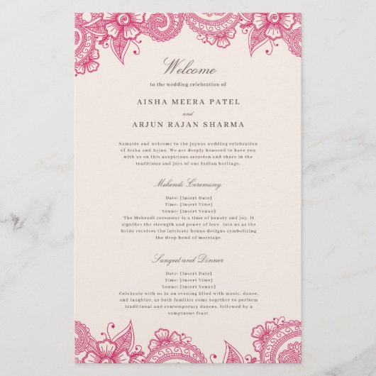 Mod Mehandi Traditioneel Indiase huwelijksprogramm (Voorkant)