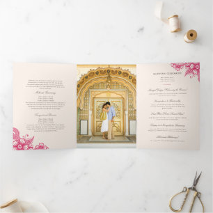 Mod Mehandi Traditioneel Indiase huwelijksprogramm Drieluik Programma