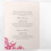 Mod Mehandi Traditioneel Indiase huwelijksprogramm Drieluik Programma (Binnenzijde eerst)