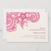 Mod Mehandi Wedding Rehearsal Dinner Invite Kaart (Voorkant)