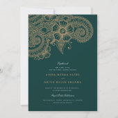 Mod Mehandi Wedding Uitnodiging (Voorkant)