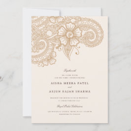 Mod Mehandi Wedding Uitnodiging