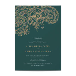 Mod Mehandi Wedding Uitnodiging