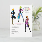 Mod Meisjes Mode Show Kaart (Staand voorkant)