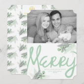 Mod Merry Berries Holiday-fotokaart Feestdagenkaart (Voorkant / Achterkant)